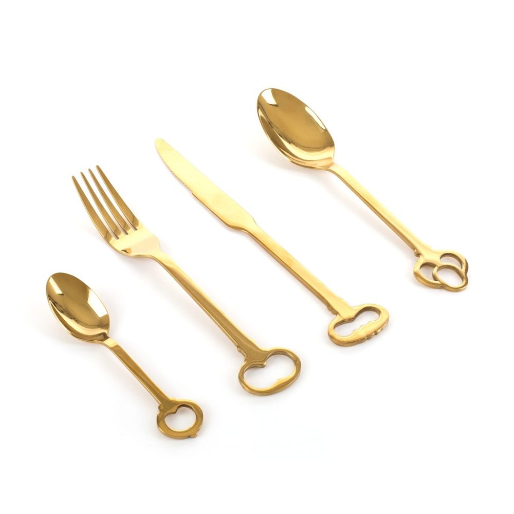 Cutlery set Seletti Keytlery Gold