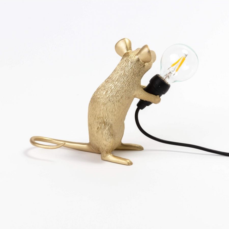 Настольная лампа Mouse Lamp Sitting GOLD