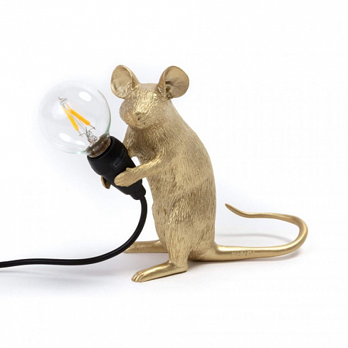 Galda lampa Mouse Lamp Sitting GOLD
